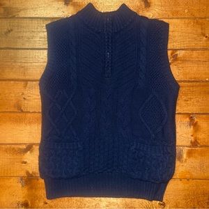 Cat & Jack Navy Pullover 1/4 zip Sweater Vest Size 6/7